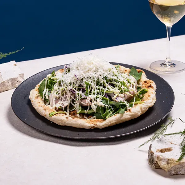 Roast Pork & Green Leaf Pizza 1