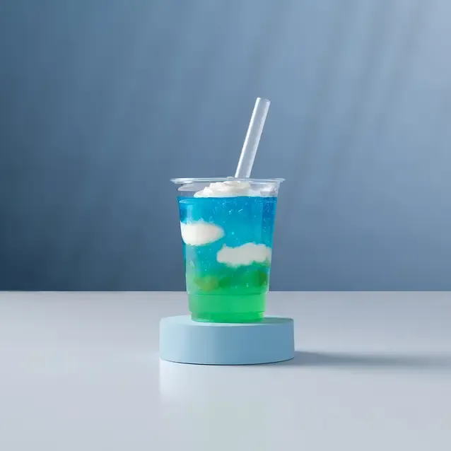 蓝天果冻饮品 1