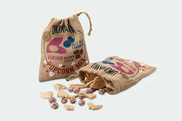 Popcorn Uchina Mix (Red Sweet Potato Popcorn × Brown Sugar Granules × Salted Rice Crackers)